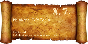Miskov Tácia névjegykártya
